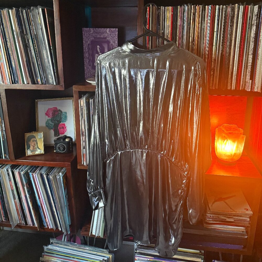 NWT, Zara Liquid Silver Mini Dress, XL